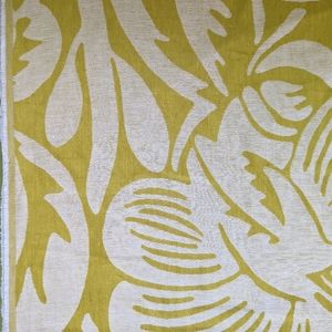 Scalamandre fabric deco flower chartreuse 45" x 56" w full width, lightly backed